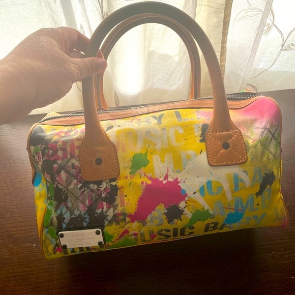 L.A.M.B. By Gwen Stefani Graffiti Tote Bag Y2K